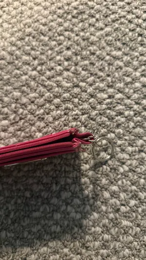 New York & Co. Hot Pink Cardholder Keychain Wallet (few imperfections shown) thumbnail 2