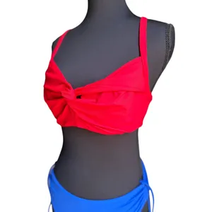 Athleta Twist Front Underwire Bikini Top | 34B/C | Red | Bra-Sized Swim Top thumbnail 7