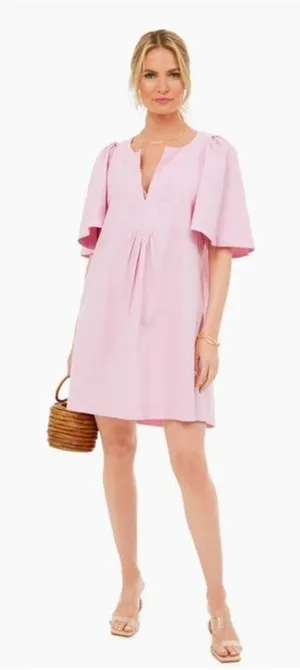 Tuckernuck Pomander Place Finley Flutter Sleeve Mauve Pink Mini Dress Size XS thumbnail 1