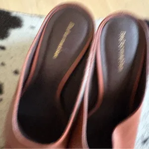 REFORMATION Lou Lou Block Heel Mule In Brown Size‎ 6.5 thumbnail 4