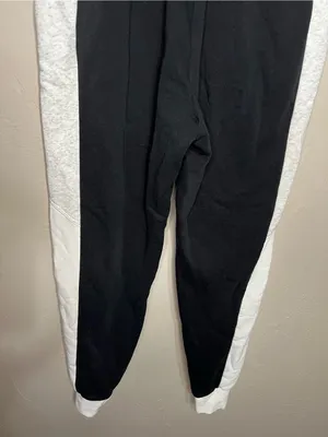 Nike Air Woman’s BB Black White Heather Colorblock HR Sweat‎ Pant Jogger Pants thumbnail 10