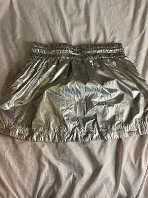 BNWT Justine skye silver metallic mini skirt thumbnail 3