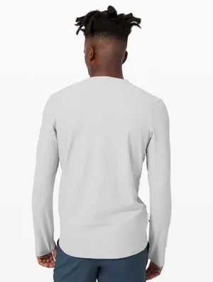 Lululemon Surge Warm Long Sleeve Heathered Sea Salt XL thumbnail 5