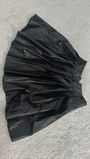 Adika Faux Leather Midi Skirt With Slit thumbnail 4