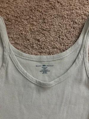 Brandy Melville Ribbed Tank Top Light Green thumbnail 3