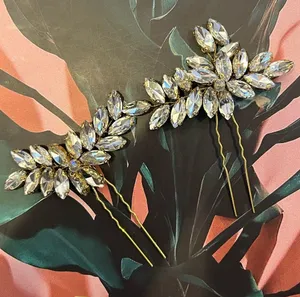 Jeweled Wedding hair Pins thumbnail 2