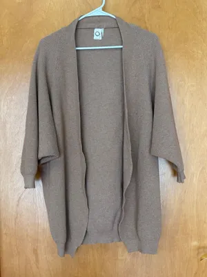 AKEMI + KIN Beige Ribbed Kimono Cardigan Sweater One Size‎ thumbnail 1