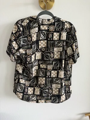 Notations Patterned Button-Up Top thumbnail 2