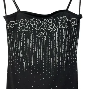 Vtg Taboo Sequin Glitter Maxi Dress High Low Ruffle Hem Large Whimsygoth Fairy thumbnail 6