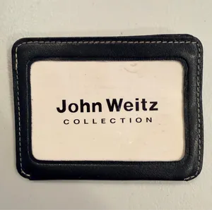 VINTAGE: John Weitz Collection | leather card wallet with ID window thumbnail 1