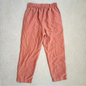 Madewell Tapered Huston Pull-On Crop Pants Burnt Clay Small thumbnail 4