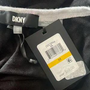 Donna Karan New York Swimwear Strappy Dress Cover-Up in Black/White Trim, Size M NEW w/Tag thumbnail 4