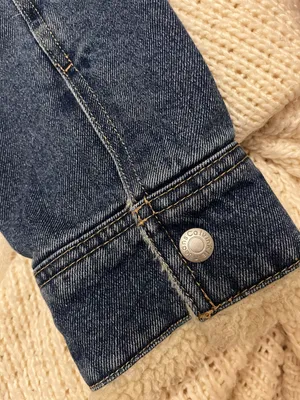 Calvin Klein Jeans Denim Shearling Jacket Jean coat trendy fall thumbnail 10