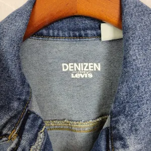 Levi's Denizen Womens Jacket Medium Blue Denim Buttoned Chest Pocket Collared‎ thumbnail 3