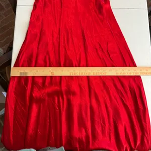 Vintage Y2K Be Smart Red Goth Dress Dark Romance Velvet‎ Rose Midi Maxi Dress thumbnail 8