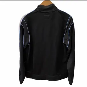Steve & Barry's Retro Black Track Jacket White L Blue Athletic Zip Up Warm Up thumbnail 4
