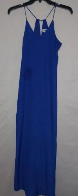 Old Navy XS Lined Lapis String Halter Maxi Dress thumbnail 1