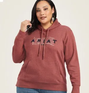 Womens Ariat real hoodie Maroon western country comfy causal size medium USA​ thumbnail 3