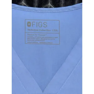 FIGS Women's Catarina V Neck Pocket Scrub Top Blue Short Sleeves Sz 3XL thumbnail 5