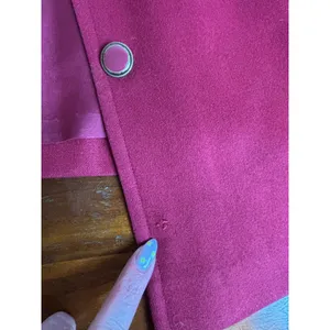 Pendleton Vintage Blazer Burgundy Round‎ Neck Button Front 100% Virgin Wool thumbnail 3