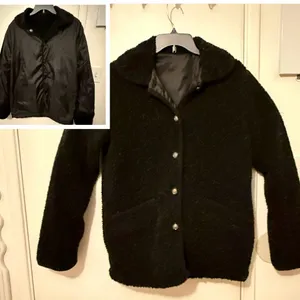 Cozy Black Teddy Jacket Reversible for Women. thumbnail 10