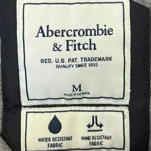 Abercrombie & Fitch Black Long Sleeve Hoodie Hooded Windbreaker Coat Jacket M thumbnail 3