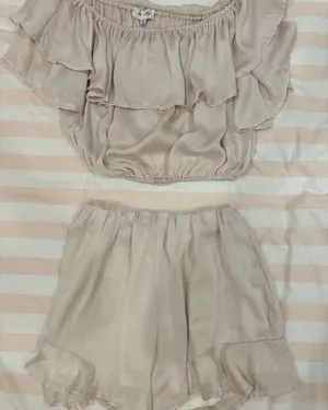 She + Sky Silk Ruffle Set thumbnail 2