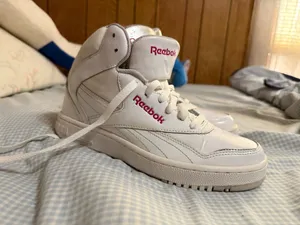 Reebok double tongue high top sneakers size 8 thumbnail 1