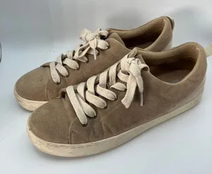White Raven Women's Tan Suede Sneakers Casual Low Top Lace Up Size‎ 7 thumbnail 1