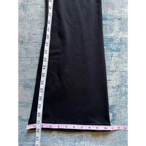 Lululemon Groove Black Fuchsia Peach Pink Quilt Winter Flare Leg Pants Size 8 thumbnail 7