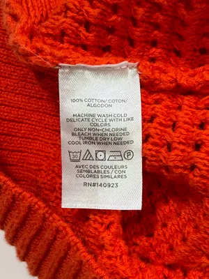 LOFT Orange Button-Front V-Neck Cardigan Size XS thumbnail 6