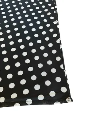 AFRM Black White Polka Dot Maxi Dress Side Slit V Neck Spotted Large Women's NWT thumbnail 4