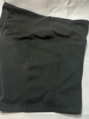 Amazon Women's Gray High-Waist Athletic Shorts‎ thumbnail 3