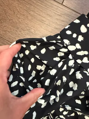 Black & White Printed Paperbag Waist Wide-Leg Pants Size XS - C2-042 thumbnail 4