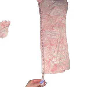 Ellen Tracy Pajama Set Button Front Shirt Pink Paisley Shabby‎ Chic Cottage L thumbnail 9