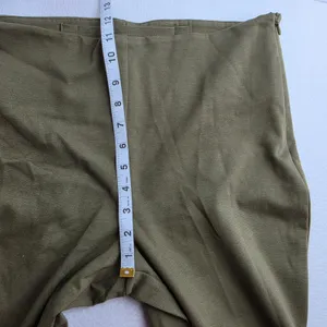 Fabletics NWT Ponte Skinny Zip-Split Pant Tall Olive Green High Rise Large thumbnail 10