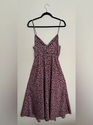 Vici Pink & Black Leopard Print Cutout Knot Maxi Dress Size L thumbnail 5