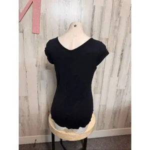 Maurices 24/7 Black Scoop Neck T Shirt Size Medium Stretch Basic Short Sleeve Te thumbnail 5