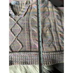 Urban Outfitters Multicolor Cable Knit Cropped Sweater thumbnail 10