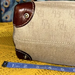Dooney & Bourke Vintage Signature Beige Monogram Handbag thumbnail 9