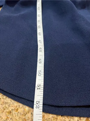 COMMENSE NWT Long Sleeve Button Knit Maxi Dress Navy Gold Buttons thumbnail 9
