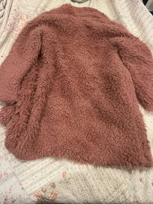 wild fable Rose Mauve Teddy Faux Fur Jacket thumbnail 2