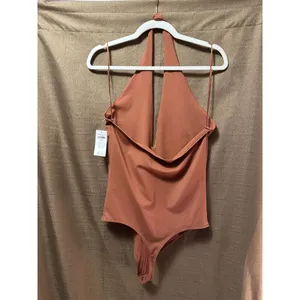 NWT Abercrombie and Fitch Double-Layered Seamless Halter Bodysuit Size Large thumbnail 4