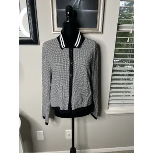 Maeve 'Plunging' Black Long-Sleeve Polo Cardigan Size X-Large thumbnail 6