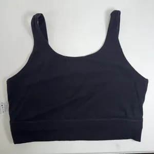 Nike Medium Sports Bra Yoga Dri-FIT Alate Curve Black DR7795-010 Workout Top thumbnail 6