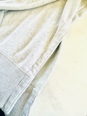 Aerie mock neck heather grey sweater thumbnail 3