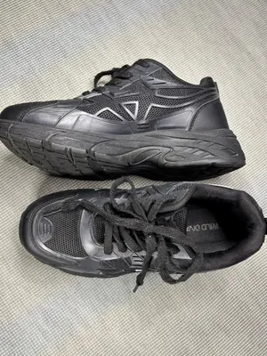 Wild Diva Black Chunky Dad Sneakers Platform Running Shoes Size 37 thumbnail 9