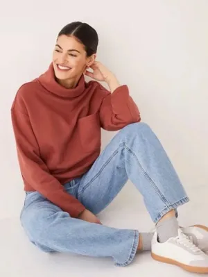 Frank & Oak Fleece Mockneck Sweatshirt- Size XS thumbnail 1