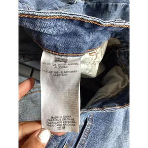 Levis 526 Slender Bootcut Jeans Medium Wash Blue Double Button Mid Rise Denim thumbnail 8