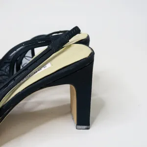 Vintage 90s Ann Marino Navy Floral Mesh Heels thumbnail 8